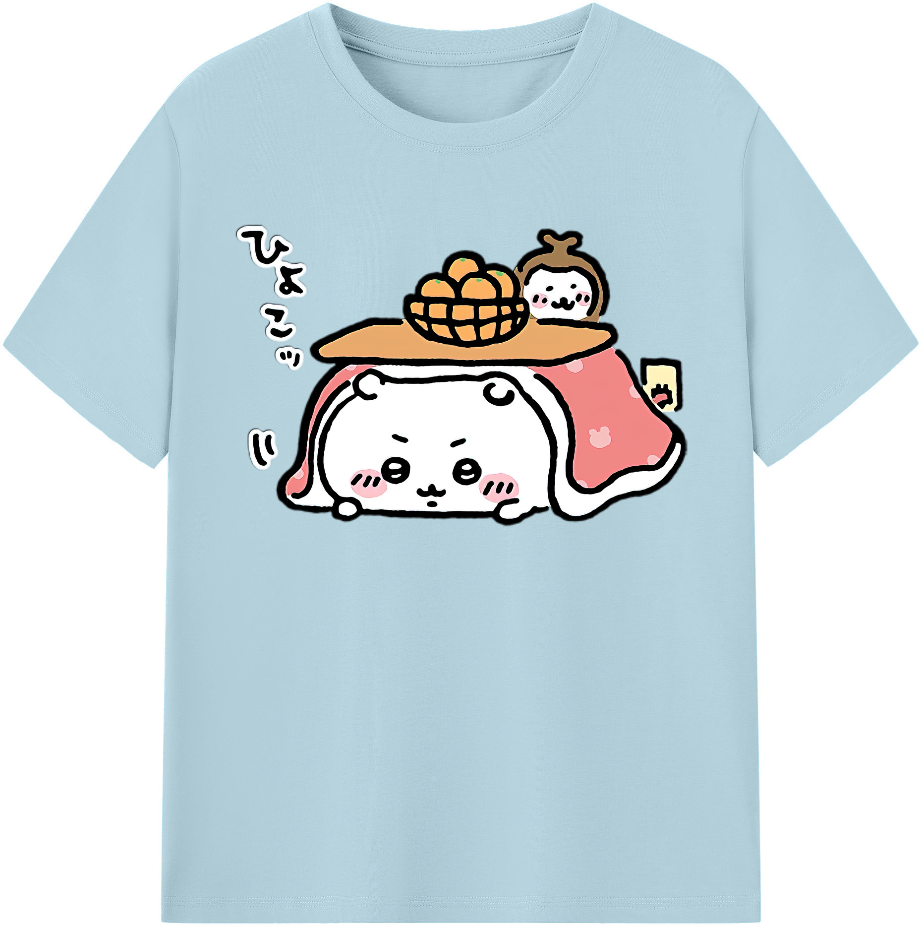（画像用） ちいかわ ちいかわ Chii-kawa chiikawa 綿100％半袖Tシャツ（フロントプリント）